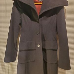 BCBG Max Azria Wool Cape Collar Winter Coat. 100% Wool.